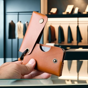 Boshiho Customized Minimalist Slim Wallet Credit Card Holder Gift Genuine Leather Credit Card Leather Wallet Slim Wallet <b>Purse</b> - Product Image 3