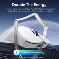 Souris de jeu sans fil ATTACK SHARK X1 avec station de charge RGB Capteur PAW3395 PRO Souris d'ordinateur tri-mode ultra légère