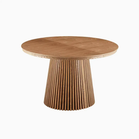 Elegante Mesa de Comedor Extensible de MDF, Mesa Ajustable de MDF para Comedor de Hotel Moderno