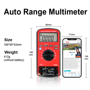 Multimètre numérique VA40R CAT IV, plage automatique, 1000V, DDM, NCV, sans contact, USB, graphique à barres, 6000 points, DC AC, 60MΩ, 6mF, 1Mhz - Product Image 4