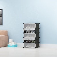 Étagère à chaussures moderne en plastique, convertible, extensible et pliable, pour la maison et le salon