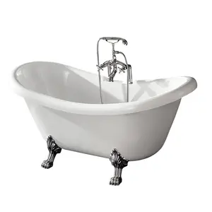 Fabrik gemacht 4 Fuß kleine moderne Dusche Clawfoot Acryl billige Clawfoot Badewanne