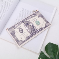 Pochette longue à fermeture éclair créative et personnalisée en cuir microfibre avec doublure en polyester, anti-RFID, organisateur et porte-monnaie pour