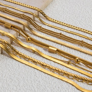 Pulsera de Acero Inoxidable Chapada en Oro de 18K de Alta Gama para Mujer, Pulseras de Cadena de Moda Inspiradas en INS para Aniversarios de Verano - Product Image 3