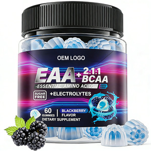 Gomitas <span class=keywords><strong>de</strong></span> EAA + BCAA, <span class=keywords><strong>Suplemento</strong></span> <span class=keywords><strong>de</strong></span> 9 <span class=keywords><strong>Aminoácidos</strong></span> Esenciales, <span class=keywords><strong>Aminoácidos</strong></span> <span class=keywords><strong>de</strong></span> <span class=keywords><strong>Cadena</strong></span> <span class=keywords><strong>Ramificada</strong></span>, Suplementos <span class=keywords><strong>de</strong></span> Electrolitos para Hidratación - Product Image 1