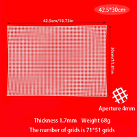 250608 Plaques en Toile Plastique 4mm, Maille Carrée pour Broderie au Point de Croix, Projets DIY, Tricot, Crochet, Sacs à Créer