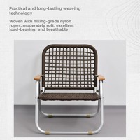 Chaise pliante moderne en aluminium pour l'extérieur - Chaise de camping et de jardin portable individuelle