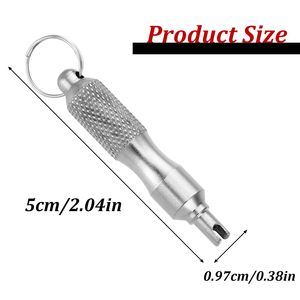 Clé à valve de pneu en acier, style américain, avec porte-clés pour réparation de pneus sans chambre à air - Product Image 4