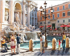 CHENISTORY 992309 Fontana di tros <span class=keywords><strong>pittura</strong></span> fai da te con i numeri <span class=keywords><strong>pittura</strong></span> murale moderna immagine <span class=keywords><strong>acrilica</strong></span> per la decorazione domestica 40x50cm - Product Image 1