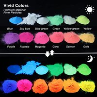 Poudre de pigment phosphorescente pour résine époxy, fabrication de slime, artisanat DIY, art nocturne, signalisation de sécurité, nail art activé par l'eau