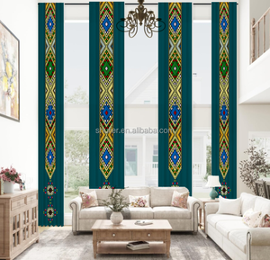 Cortina Opaca con Diseño de Cruz Etíope Dorada en 3D, Personalizable con Cualquier Diseño para Banquetes de Boda - Product Image 4