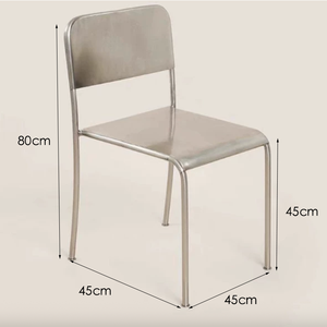 <span class=keywords><strong>Chaise</strong></span> de salle à manger en acier inoxydable de <span class=keywords><strong>style</strong></span> industriel minimaliste avec dossier, <span class=keywords><strong>chaise</strong></span> de mariage d'extérieur haut de gamme résistante, vente en gros - Product Image 2