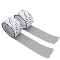 Patchs de réparation pour moustiquaire, adhésifs acryliques double face haute adhérence, imperméables, anti-moustiques, autocollants avec trous de drainage, couleur argent