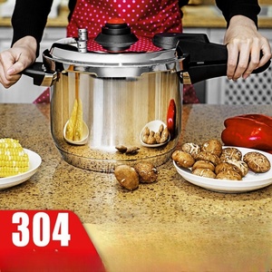 Casserole à pression pour la cuisine domestique <span class=keywords><strong>4</strong></span>/6/8/10 <span class=keywords><strong>L</strong></span>, cuisson rapide, anti-explosion, longue poignée, acier inoxydable 304 - Product Image 2