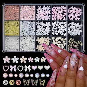 Kit de Breloques et <span class=keywords><strong>Strass</strong></span> pour Ongles, Breloques 3D Colorées et <span class=keywords><strong>Strass</strong></span> Plats Transparents pour Manucure, Accessoires et Fournitures en Gros - Product Image 6