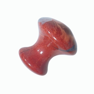 เครื่องมือกัวซาหินหยกแดงรูปเห็ดสำหรับนวดหน้า ชะลอวัย - Product Image 3