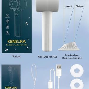 Portable Mini USB 2000mAh Electric Fan Aromatherapy Bladeless Design <b>Three</b>-Speed Rechargeable Hand Fan - Product Image 6