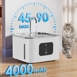Fuente Inteligente Ultra Silenciosa para Gatos, de Acero Inoxidable 304, 2.5L, con Sensor y Ventana de Nivel de Agua, Precio de Fábrica al por Mayor - Product Image 1