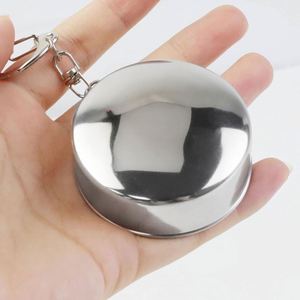 <b>Camping</b> Telescopic Travel <b>Cup</b>, Hiking Folding <b>Cup</b> with Keychain Portable Stainless Steel Hot Sale 3 Size Luxury <b>Cups</b> & Saucers - Product Image 4