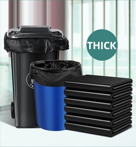 1.2 Mil Thick Heavy-Duty Black Trash Bags 50 Count <b>Extra</b> <b>Large</b> Plastic Garbage Liners Fits Huge Cans for Home Garden Lawn Yard - Product Image 2