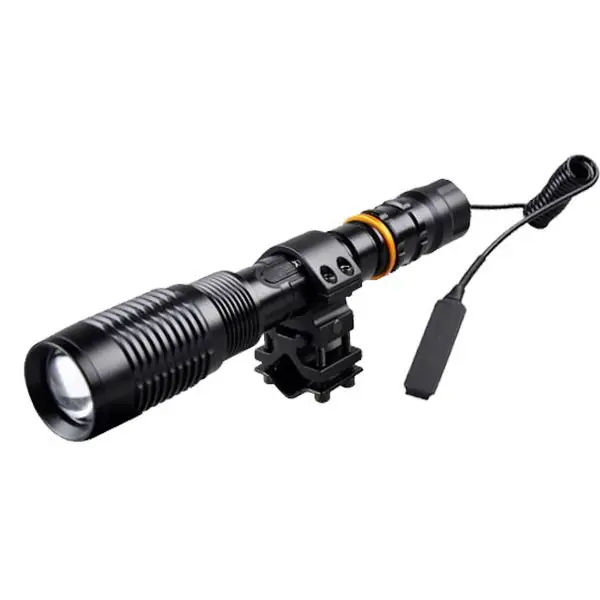 TOPCOM Outdoor Hunting Torchlight 1000 lumens 10W T6 Tactical Gun Flashlight with Pressure Switch