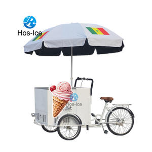 Carrito de Venta Ambulante Bicicleta Solar para Helados con Batería Triciclo Carrito de Helados Carrito Bicicleta para Jugos y Bebidas - Product Image 1