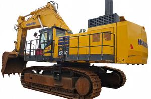 Excavadora de cadenas grande Komatsu PC1250 usada original de Japón, excavadora hidráulica Komatsu de segunda mano de 125 toneladas para trabajos de minería en cañones abiertos - Product Image 1