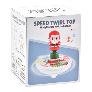 Groothandel Kerst Spinnen Top Speelgoed Speed Twirl Top Met Licht En Muziek Rotatie Speelgoed Voor Kinderen Kerstfeest Geschenken <span class=keywords><strong>Spiner</strong></span> - Product Image 5