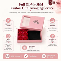 Boîte cadeau pour bijoux en forme de rose avec couvercle fenêtré et plateau floqué OEM ODM FSC BRC FDA Cadeaux de festival MOQ500