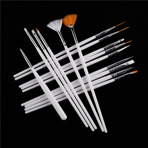 Giá Rẻ 15 Miếng Móng Tay Lót Bàn Chải Thiết Lập Đa Màu Sắc Nhà Máy Móng Tay Đánh Bóng Nghệ Thuật Công Cụ Chuyên Nghiệp Sơn Móng Tay Khắc Dây Bàn Chải Thiết Lập - Product Image 1