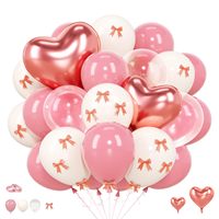 Kit de guirlande de ballons en aluminium Cœur et Étoile, Ensemble de ballons Macaron pour Anniversaire de Fille, Saint-Valentin, Baby Shower, Décoration de Fond de Fête de Mariage