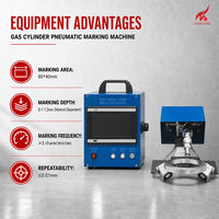 Machine de marquage pneumatique CKMACHINE, 300 impacts par seconde pour un marquage rapide des étiquettes métalliques et des plaques signalétiques dans les lignes de production d'acier