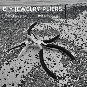 Grosir 5 "Mini jarum panjang hidung baja nirkarat tang elektronik DIY perhiasan membuat kawat pemotong bergerigi pegangan lembut metrik - Product Image 2