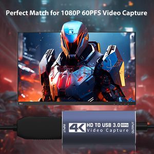 Carte de <span class=keywords><strong>capture</strong></span> vidéo 4K <span class=keywords><strong>Capture</strong></span> de jeu pour le streaming, l'enregistrement et la diffusion, 1080p 60fps pour OBS, PS5, Xbox, PC, Mac, <span class=keywords><strong>Switch</strong></span> - Product Image 4
