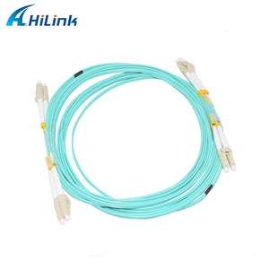 Cable de conexión de <span class=keywords><strong>fibra</strong></span> óptica Hilink LC/conector UPC <span class=keywords><strong>OM4</strong></span> <span class=keywords><strong>fibra</strong></span> dúplex multimodo 3,0mm LSZH 15M-20m - Product Image 3