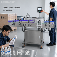 Machine d'étiquetage automatique pour bouteilles rondes, application pour les boissons, les cosmétiques, les aliments, les contenants d'usage quotidien, fonctionnement fiable