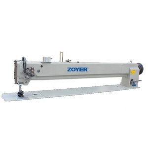 Machine à coudre Zoyer ZY4420-L100 à bras long 100 cm, double aiguille, point noué, alimentation par entraînement, pour cuir, usage intensif, avec pied entraîneur - Product Image 1