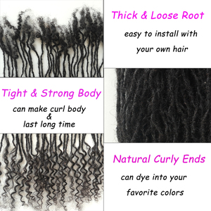 Kama 100% tóc con người Đan cài Micro dreadlocks vĩnh viễn sisterlocks phần mở rộng với tự nhiên xoăn kết thúc - Product Image 2
