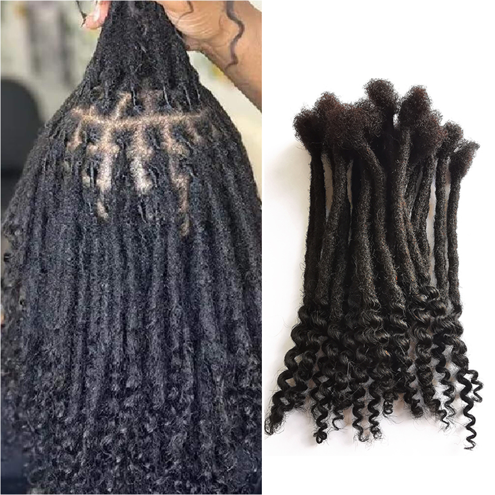 Vast Hair Official - KAMA Curly Dreadlock 100% Natural Human Hair Loc Extensions with Curly Ends for Wholesale Can Be Dyed and Bleached