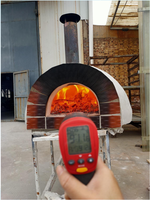 Four à pizza au feu de bois de style italien Équipement de boulangerie commercial populaire Four à barbecue en brique à gaz à charbon de bois