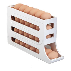 Vente en gros d'usine, réfrigérateur à roulettes de grande capacité, rangement pour œufs, tiroir à 4 niveaux, boîte de rangement pour réfrigérateur - Product Image 1