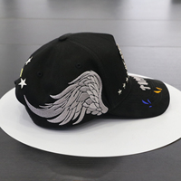 Gorras de Béisbol de 5 Paneles para Hombre de Alta Calidad en Oferta, Gorras de Algodón de Color Personalizado en Negro Satinado, Negro Gamuza y con NFC