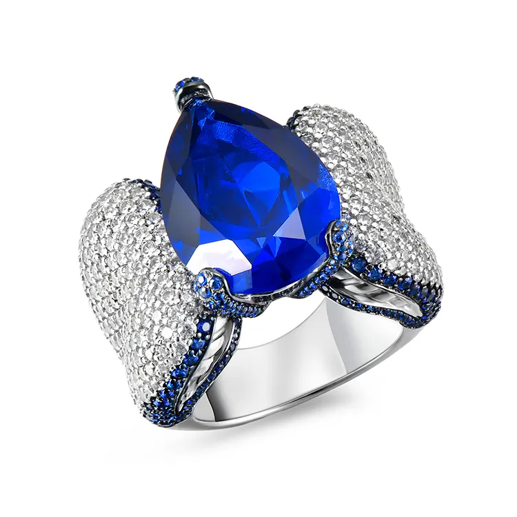 Wedding Ring Kussen Cut Zirconia 925 Sterling Zilveren Ring