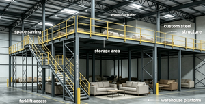 Système de plancher en mezzanine modulaire robuste pour plateforme de stockage en entrepôt - Product Image 5