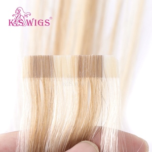 Extensions de cheveux humains à bandes adhésives en gros KSWIGS, directement de l'usine, 10-40 pouces, personnalisables pour les distributeurs de salons - Product Image 4