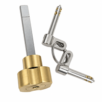 Cylindre de serrure de porte intelligente en laiton avec clé croisée et 2 clés pour serrure de porte électronique intelligente