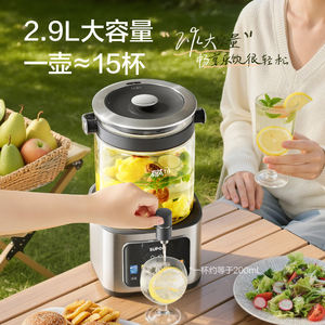 Supor-Hervidor de agua de titanio puro, 2,9 L, gran capacidad, multifuncional, para oficina, tetera de vidrio con tapa resistente al calor - Product Image 3