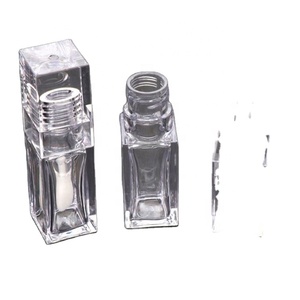2026 Transparent Lipgloss Tube 6.5ml Square Luxury Custom Clear <b>Lip</b> Gloss Tubes for Cosmetics <b>Cream</b> Packaging Containers - Product Image 2