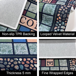 Tapis de porte d'entrée intérieur moderne en poils de boucle Tapis en caoutchouc antidérapant pour sol Tapis d'entrée lavable pour usage domestique - Product Image 3