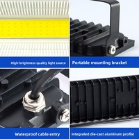 Projecteur LED tunnel longue portée 50W IP65 étanche Module COB SF-1GT 220V pour extérieur, panneaux publicitaires et façades Agi32